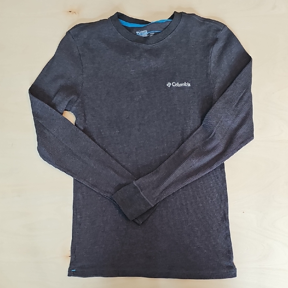 Columbia Men's Charcoal Long Sleeve Waffle Shirt